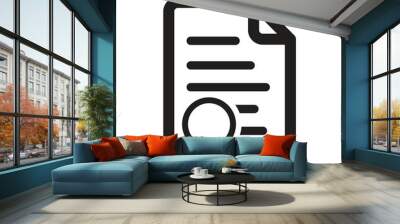 Document search vector icon, search file icon Wall mural