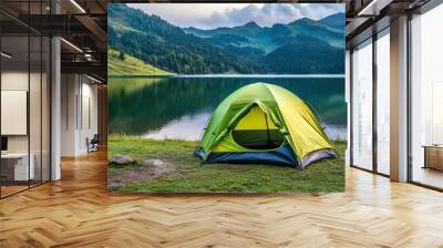 Camping by the Lake Wall mural