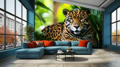 Jaguar in the Jungle Wall mural