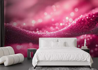 Abstract background featuring pink glitter texture, combining sparkling elements with a smooth, elegant finish. Wall mural