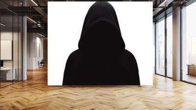 black hood isolated on white background Wall mural