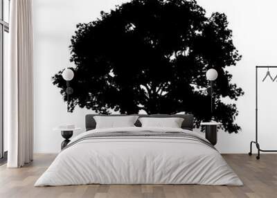 silhouette of a tree Wall mural