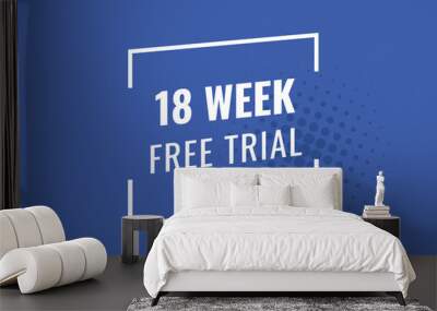 18 week free trial banner design. 18 weeks free banner background
 Wall mural