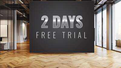 2 day free trial banner design. 2 days free banner background
 Wall mural