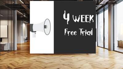 4 week free trial banner design. 4 weeks free banner background
 Wall mural