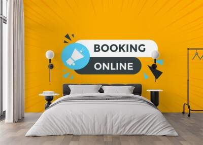 Booking online button. Online Booking
 Wall mural