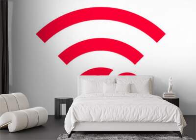 no wi-fi connection icon, no Wireless network sign symbol Wall mural