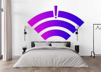 no wi-fi connection icon, no Wireless network sign symbol Wall mural