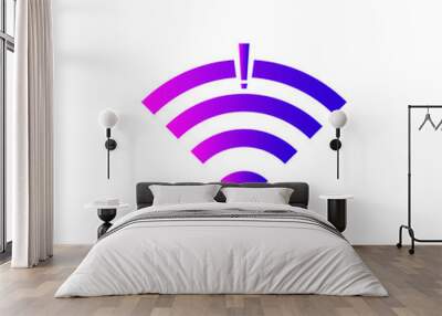 no wi-fi connection icon, no Wireless network sign symbol Wall mural