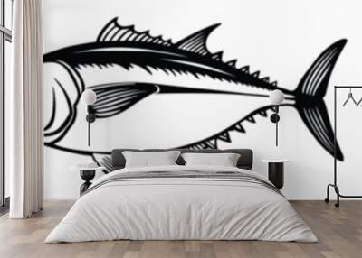 Set of tuna fish, vector illustration. Wall mural