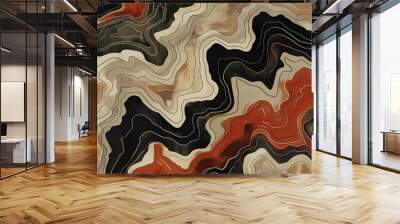 abstract pattern with waves Wall mural