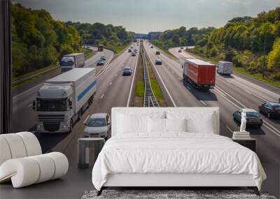 A12 Freeway Traffic seen from Above Wall mural