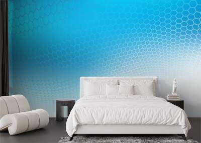 abstract high resolution illustration of blue faded hexagonal/geometric layered design background pe Wall mural