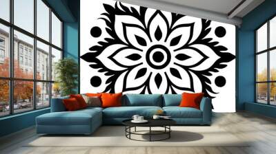 Mandala | Minimalist and Simple Silhouette - Vector illustration Wall mural