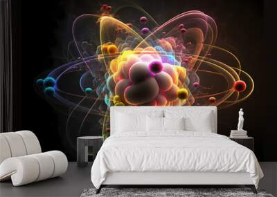 Unveiling the Power of the Atom | AI Generative Wall mural