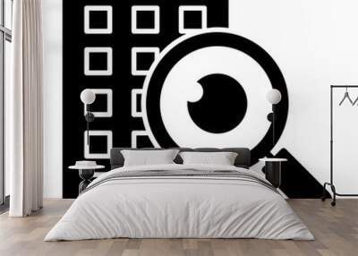 collaborative symbol. flat icon shared vision Wall mural