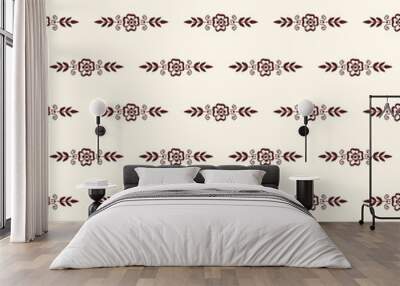 Mehendi pattern illustration Wall mural