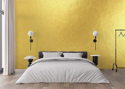 Gold foil background with light reflections | golden textured background Wall mural