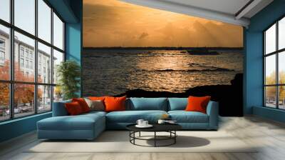 a Sunny afternoon Over Calm Waters Wall mural