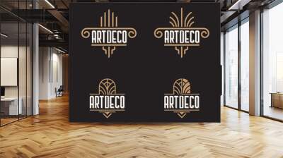 Art Deco ornaments logo template Wall mural