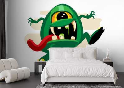 Funny Cyclop monster Wall mural