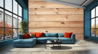 wooden panel wall horizontal with natural wood grain texture background and wallpaper Wall mural