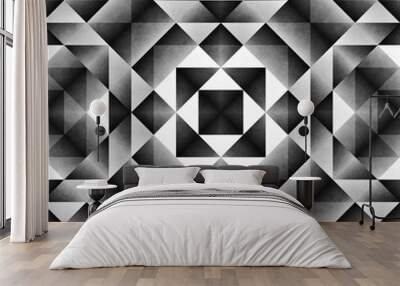 Decorative geometric shapes seamless pattern Wall mural