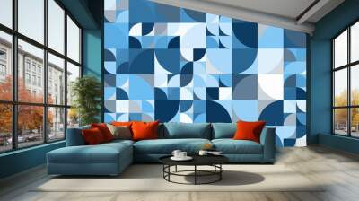 Decorative geometric shapes seamless pattern Wall mural