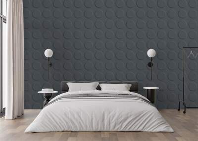 Seamless clean gray studded rubber flooring panel for texture or background Wall mural