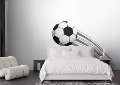 flying soccer ball Wall mural