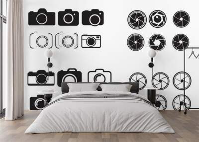 foto camera icon set Wall mural