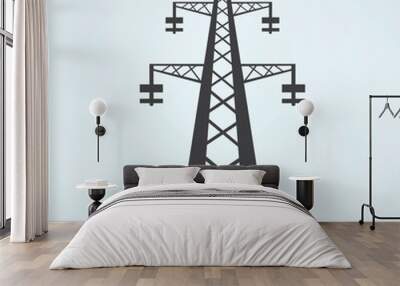 Power transmission tower Wall mural