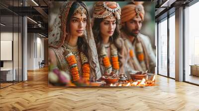 Rajput wedding traditions Dive into the royal traditions and rituals of Rajput weddings in India Wall mural