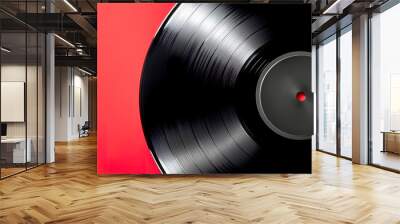 A music record on a bright background Wall mural