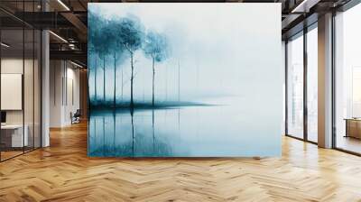 Lonely trees on an island Wall mural