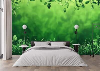 Summer green garden Wall mural