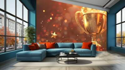 Trophy reward gold cup Wall mural