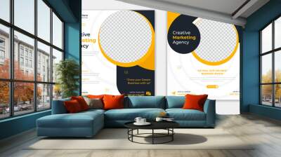 Modern Business social media post design template, business instagram post premium vector Wall mural