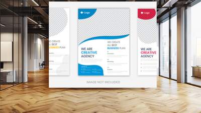 Professional Corporate flyer design template layout, business colorful A4 Size leaflet vector Wall mural