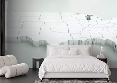 Map of USA. Highly detailed 3D rendering Wall mural