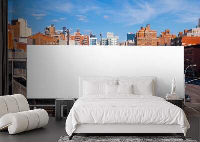 Big blank billboard in New York City. Copy space Wall mural