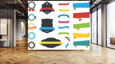 Labels, Banners, Ribbons and Stickers Vectors Wall mural