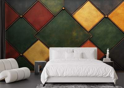 Fondo con concepto retro y vintage con aspecto desgastado y colores antiguos. Wall mural