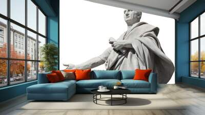 Cicero, ancient roman senator statue (isolated on white background) Wall mural