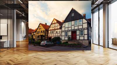 Residential buildings in old German style Wall mural