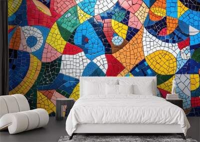 Abstract Colorful Mosaic Tile Wall Background Wall mural