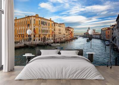 Tarde espectacular sobre el gran canal, Venecia, Italia Wall mural