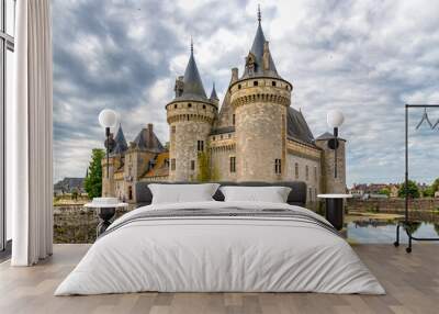 A famous landmark Chateau Sully-sur-Loire beautiful medieval castle in France Wall mural