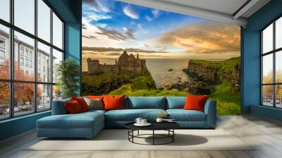 Dunluce Castle Antrim Coast Irish landmark Northern Ireland summer Wall mural