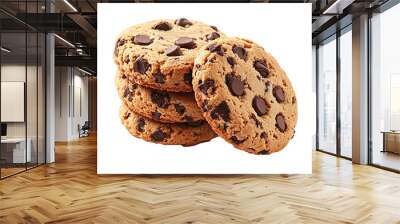 a stack of chocolate chip cookies Wall mural